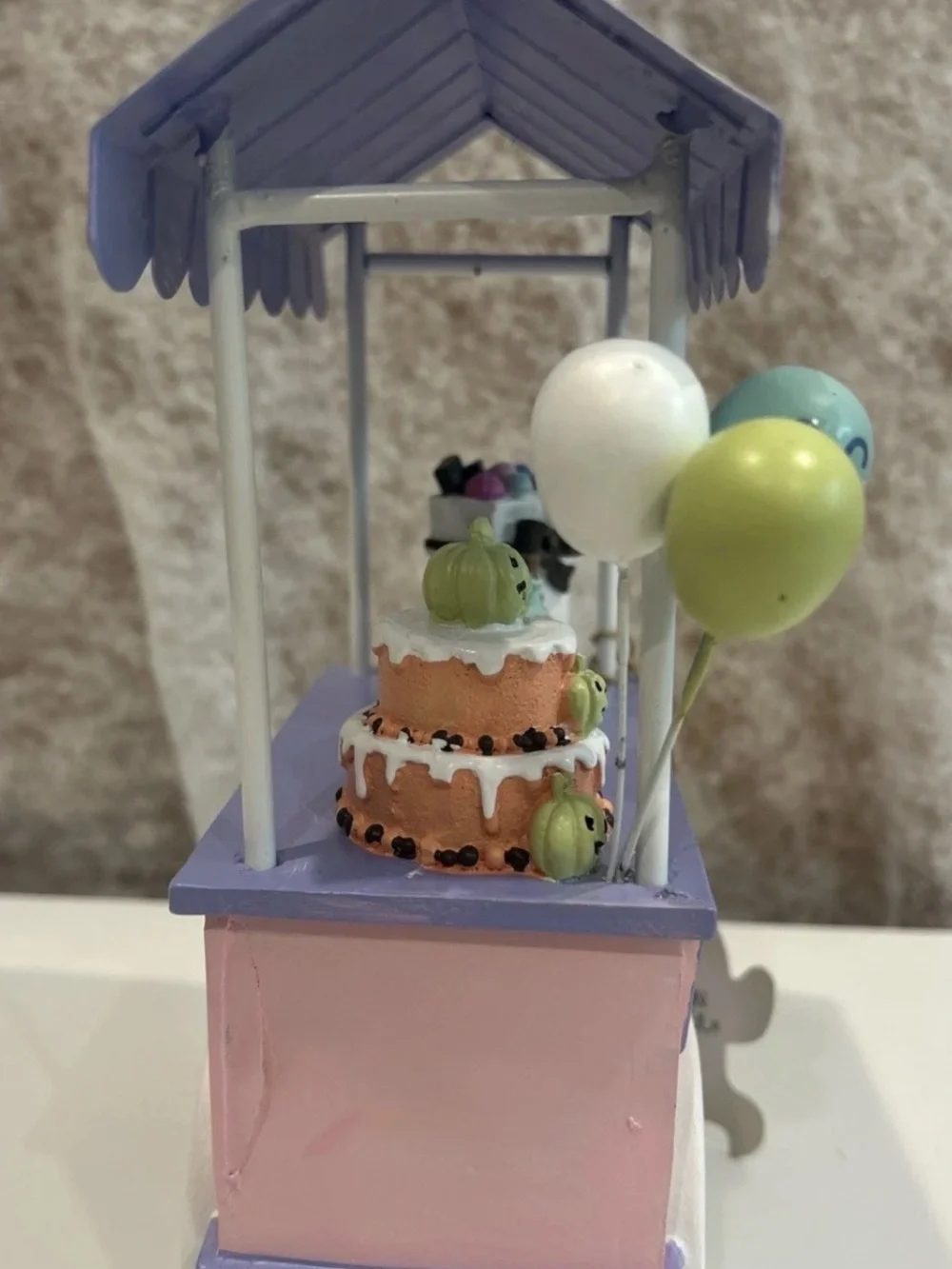Goblins & Ghouls Pastel Pink Halloween Sweet Treat Pumpkin Cake Ice Cream Cart